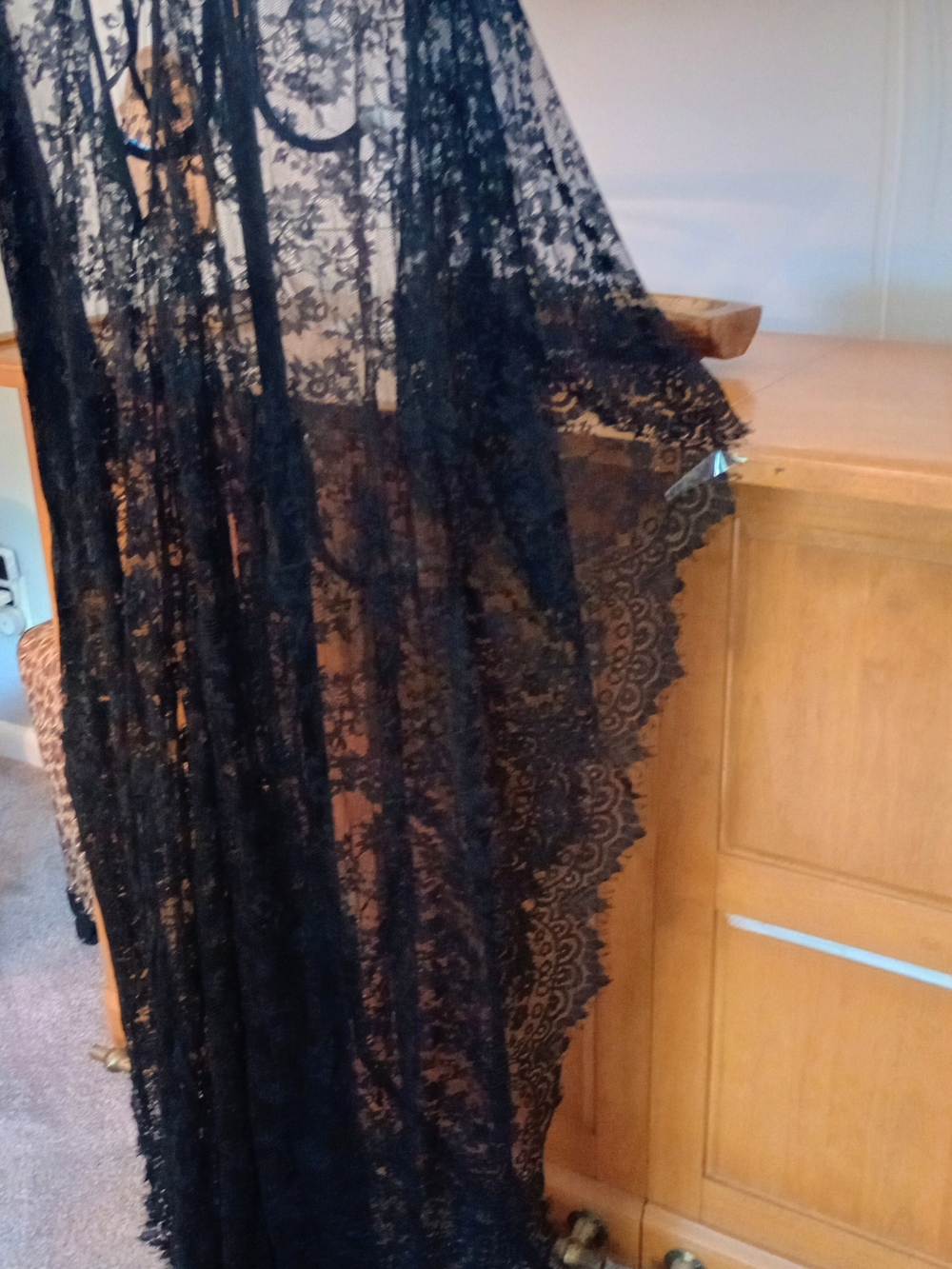 Spring Summer***Black Sheer Lace Cover Up. NEW